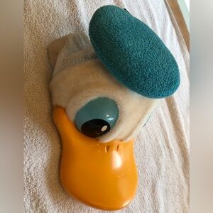 VTG Disney Donald Duck SnapBack Mesh Cap Hard Bill Beak Plush SnapBack Broken